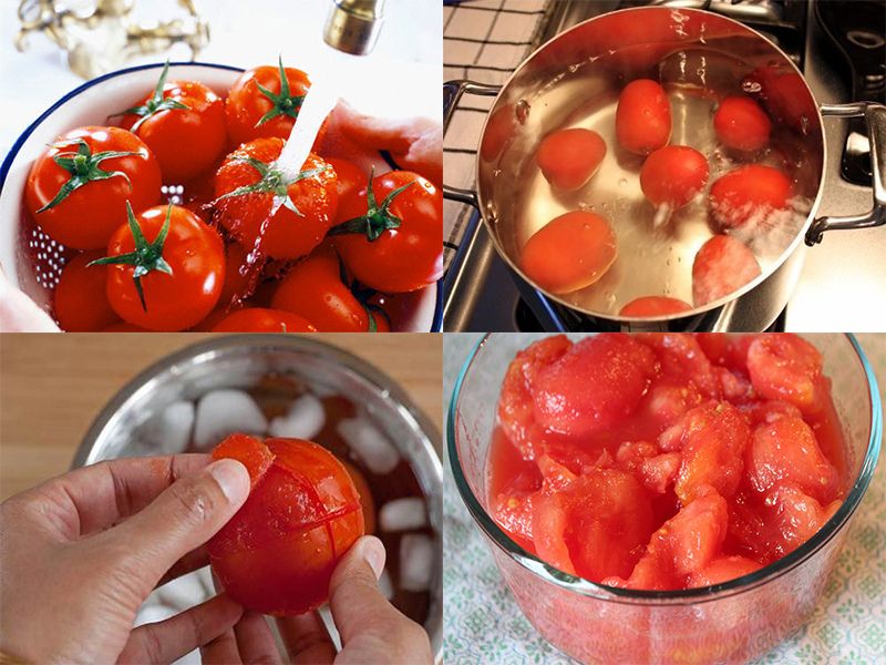 sơ chế cà chua